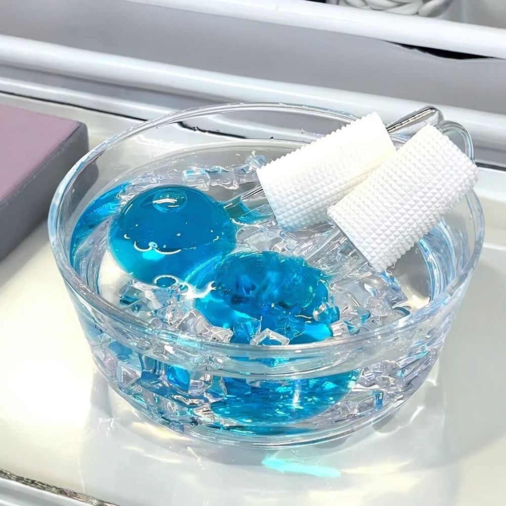 Face Ice Roller Puffiness - Boules de glace pour massage facial,