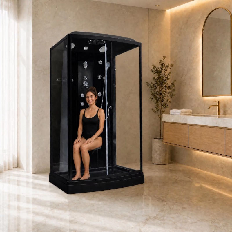 Massage - Cabine de douche rectangulaire en acrylique
