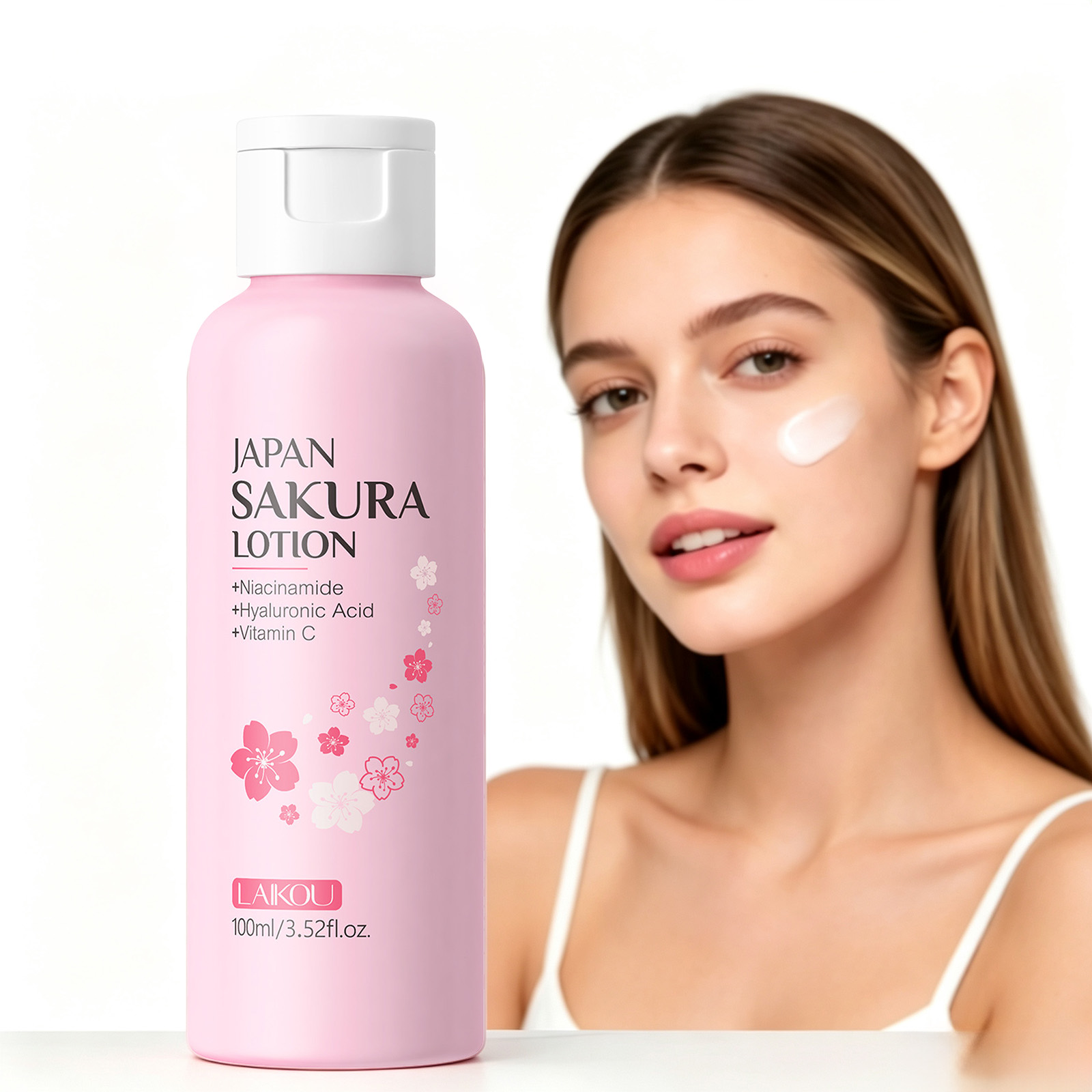 Niacinamide Pore Shrinking Essence - LAIKOU Lotion Sakura 100ml Niacinamide HA
