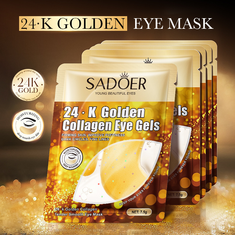 Collagen Under Eye Patches - SADOER 24K or collagène cristal masque
