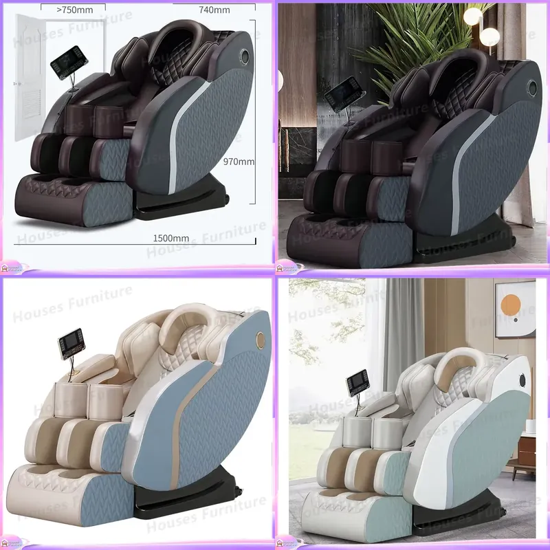 Massage - Chaise de gaming 210 avec repose-pieds,