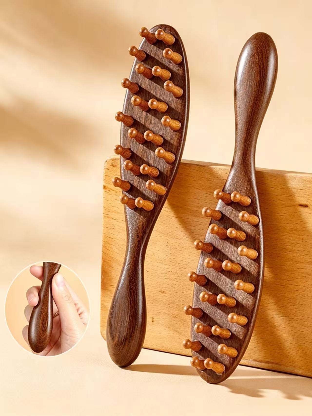 Hair Care - Peigne de massage en bois, 1