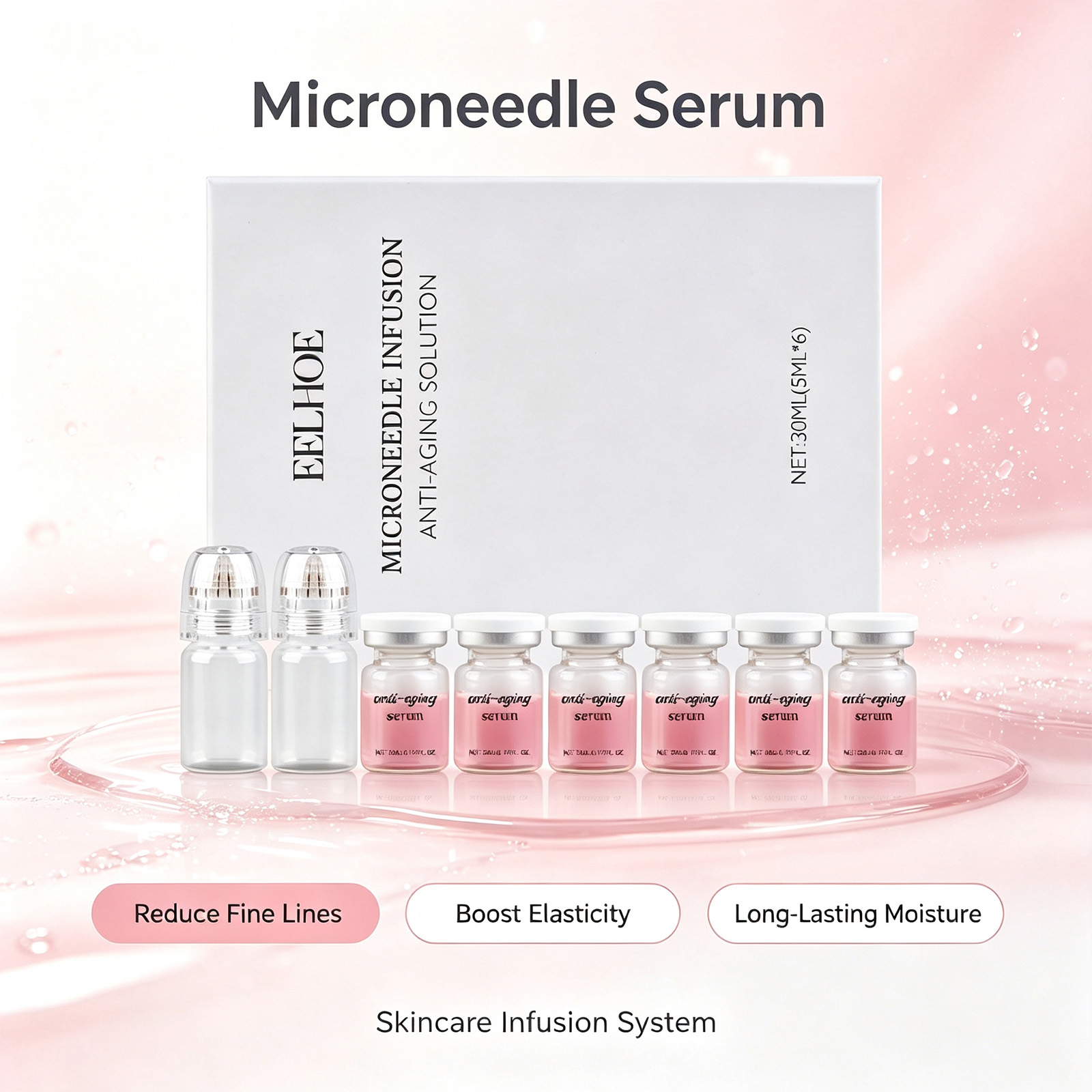 Kit de sérum à micro-aiguilles - Hyaluronic Acid Facial Serum avis et prix