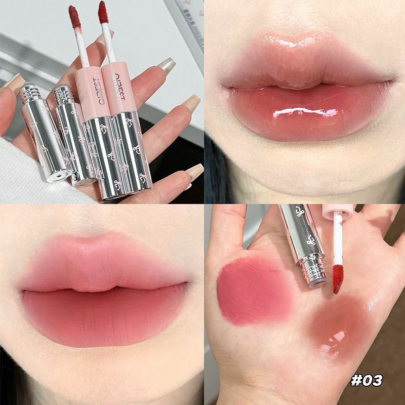 QIBEST Double tête brillant à  - Matte Velvet Lip Tint Long Lasting avis et prix