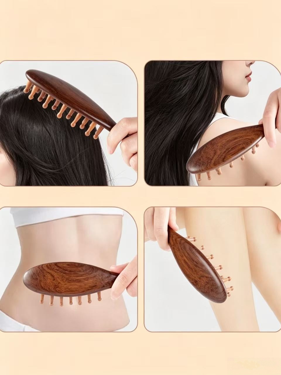 Peigne de massage en bois, 1 p - Hair Care avis et prix